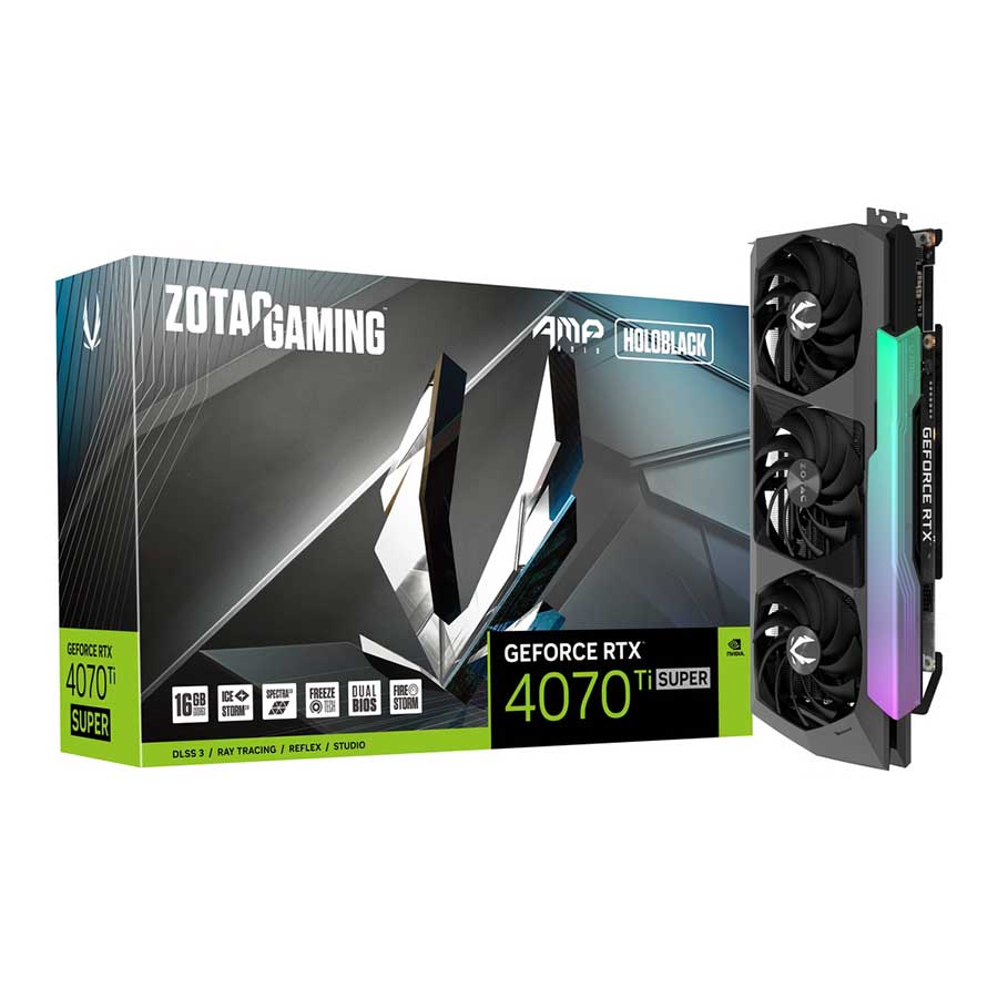 کارت گرافیک زوتک مدل GAMING GeForce RTX 4070 Ti SUPER AMP HOLO 16GB GDDR6X