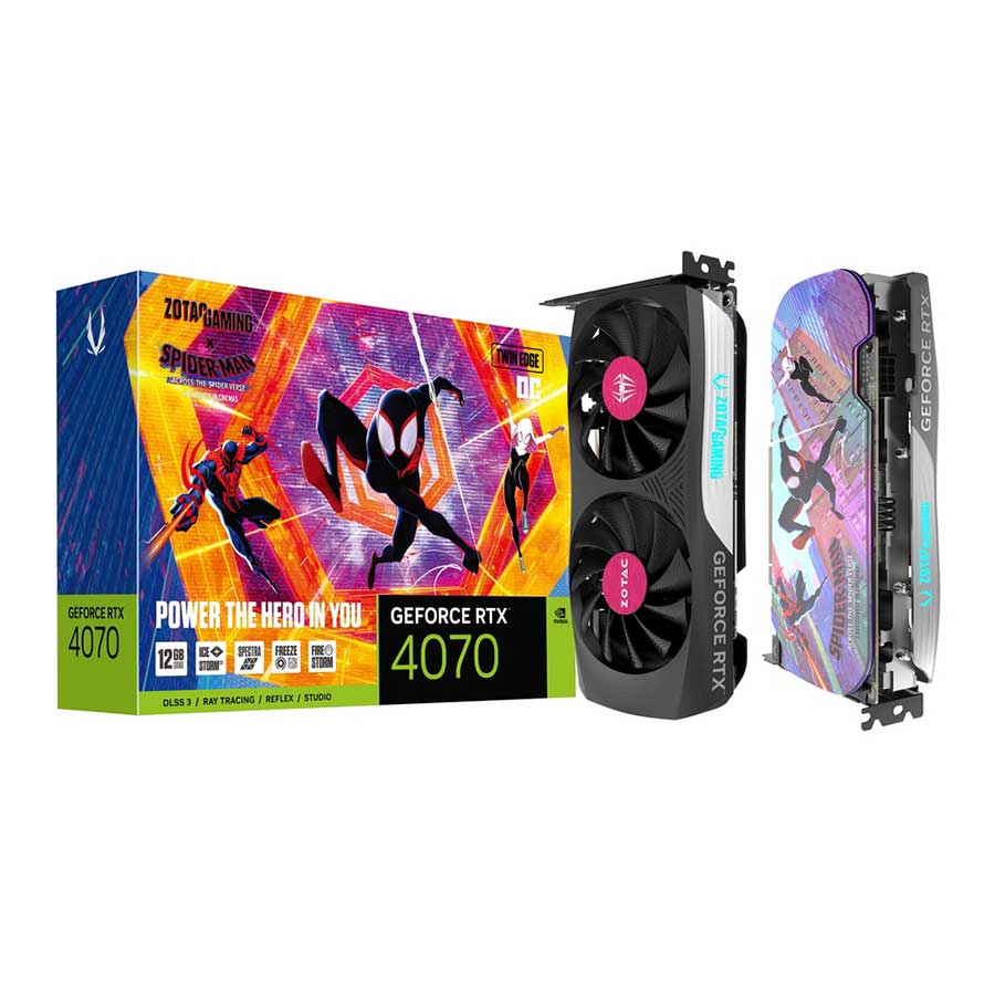 کارت گرافیک زوتک GAMING GEFORCE RTX 4070 Twin Edge OC SPIDER-MAN 12GB GDDR6X