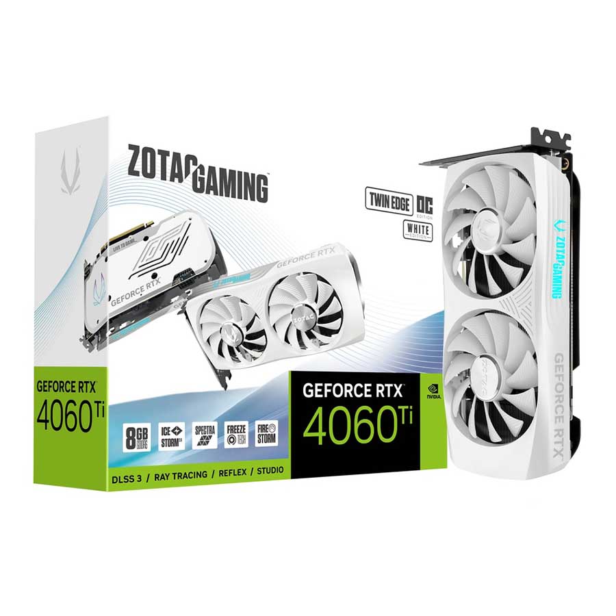 کارت گرافیک زوتک GAMING GeForce RTX4060 Ti 8GB Twin Edge OC White Edition