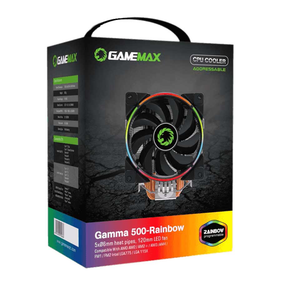 خنک کننده پردازنده گیم مکس مدل GAMMA 500 RAINBOW