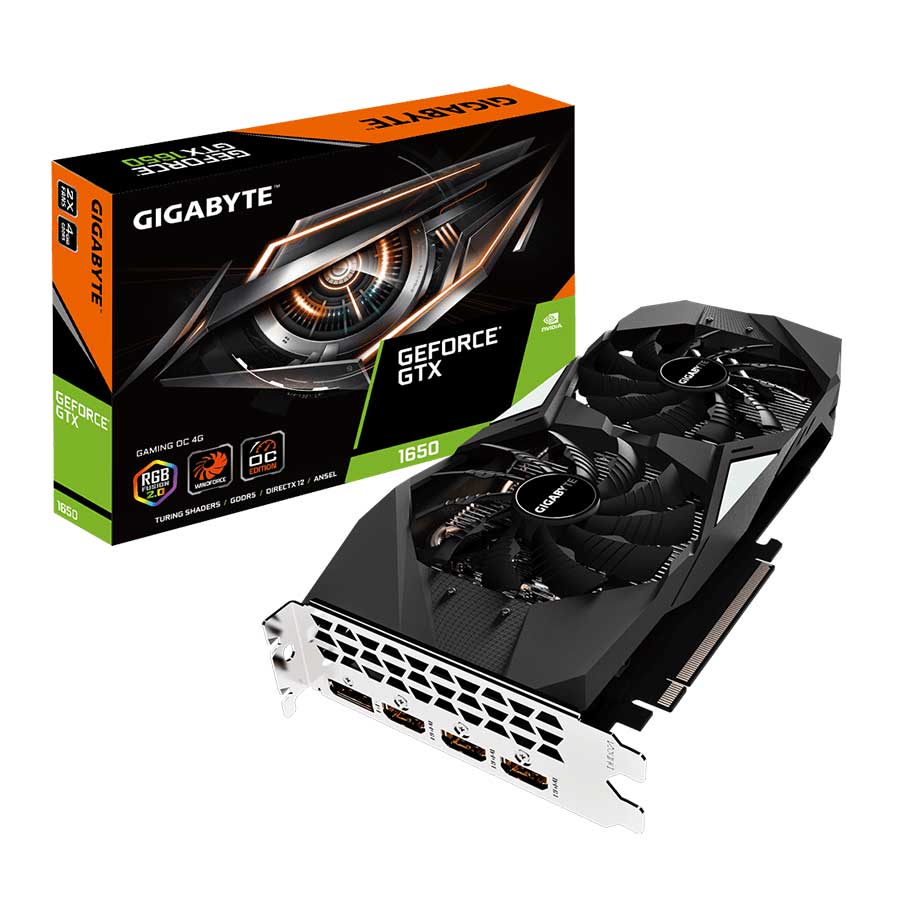 کارت گرافیک گیگابایت مدل GeForce GTX1650 GAMING OC 4G GDDR5