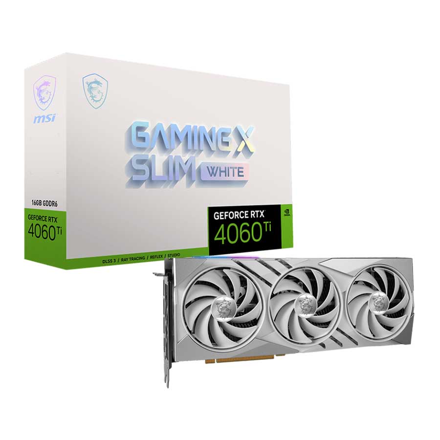 کارت گرافیک ام اس آی مدل GeForce RTX 4060 Ti GAMING X SLIM WHITE 16G GDDR6