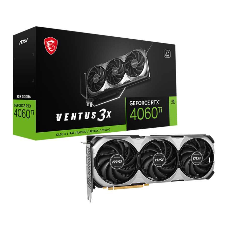 کارت گرافیک ام اس آی مدل GeForce RTX 4060 Ti VENTUS 3X 8G GDDR6