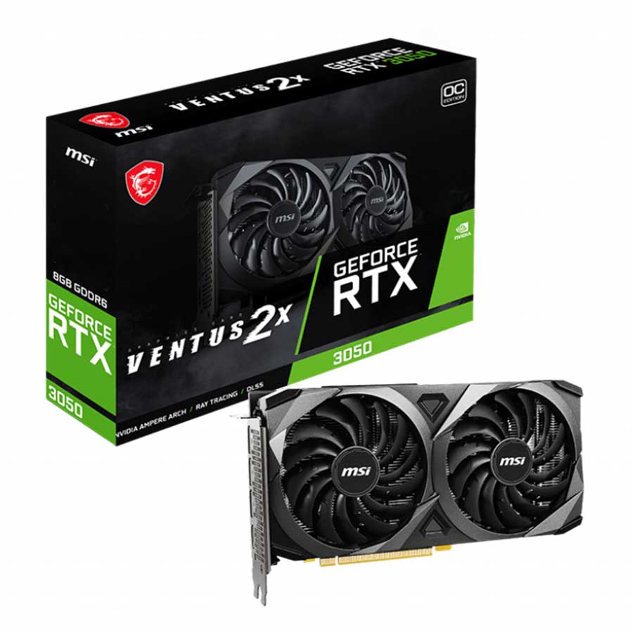 کارت گرافیک ام اس آی مدل GeForce RTX3050 VENTUS 2X 8G OC