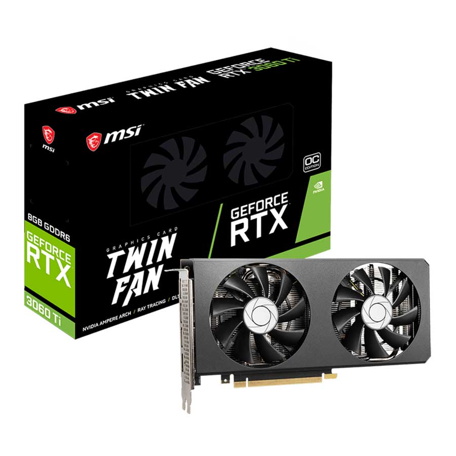 کارت گرافیک ام اس آی GeForce RTX3060 Ti TWIN FAN OC 8GB GDDR6