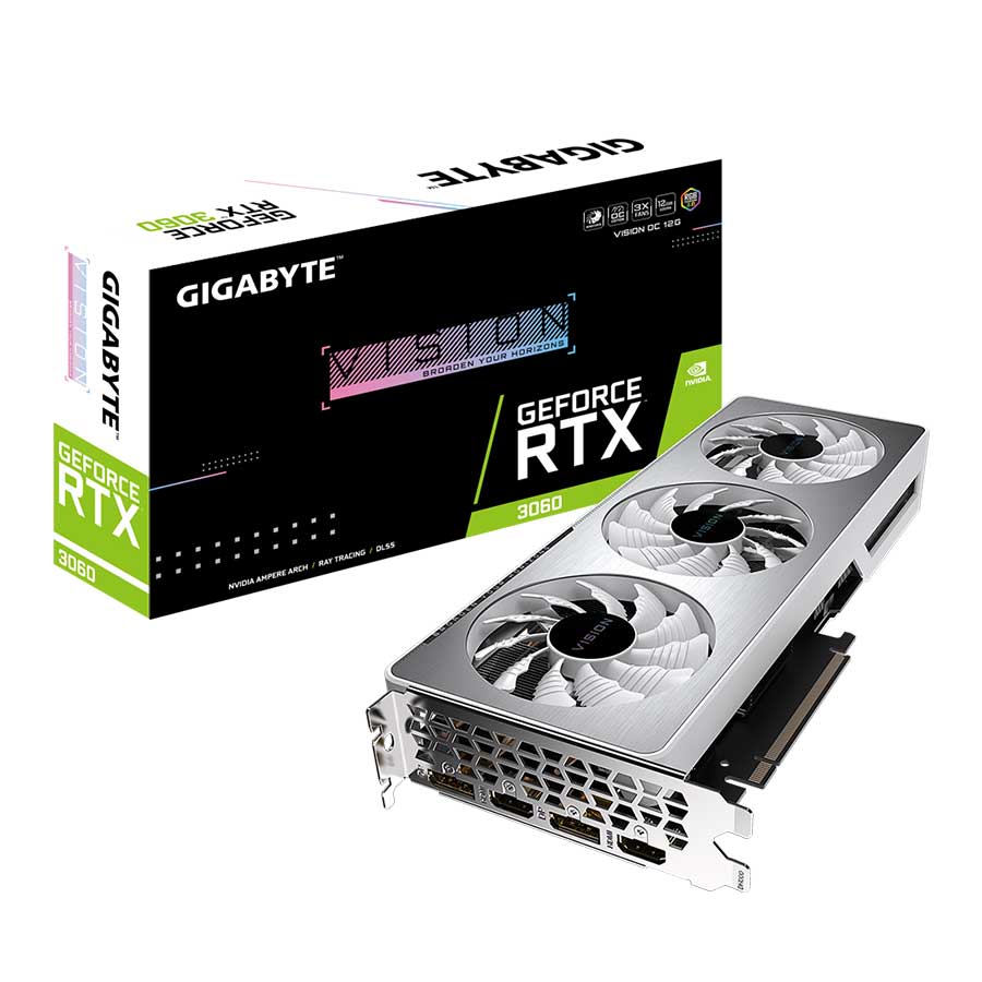 کارت گرافیک گیگابایت GeForce RTX3060 VISION OC 12G