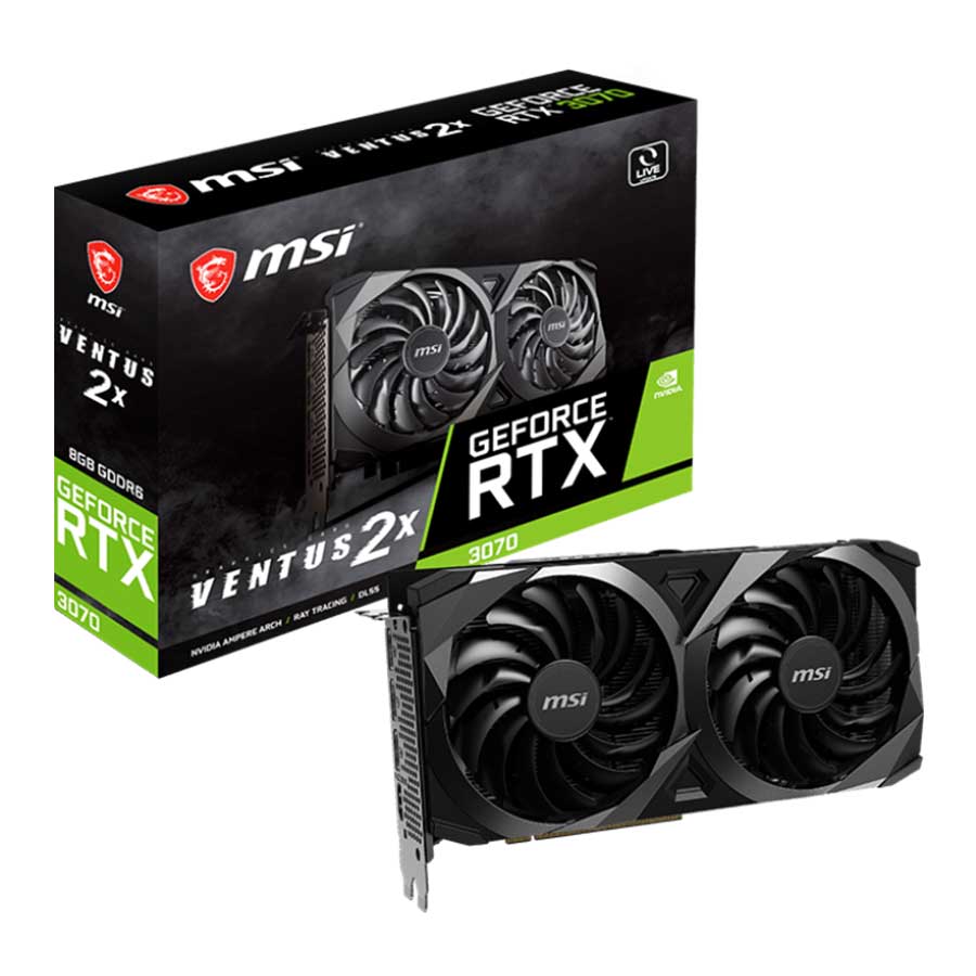 کارت گرافیک ام اس آی مدل GeForce RTX3070 VENTUS 2X 8GB GDDR6