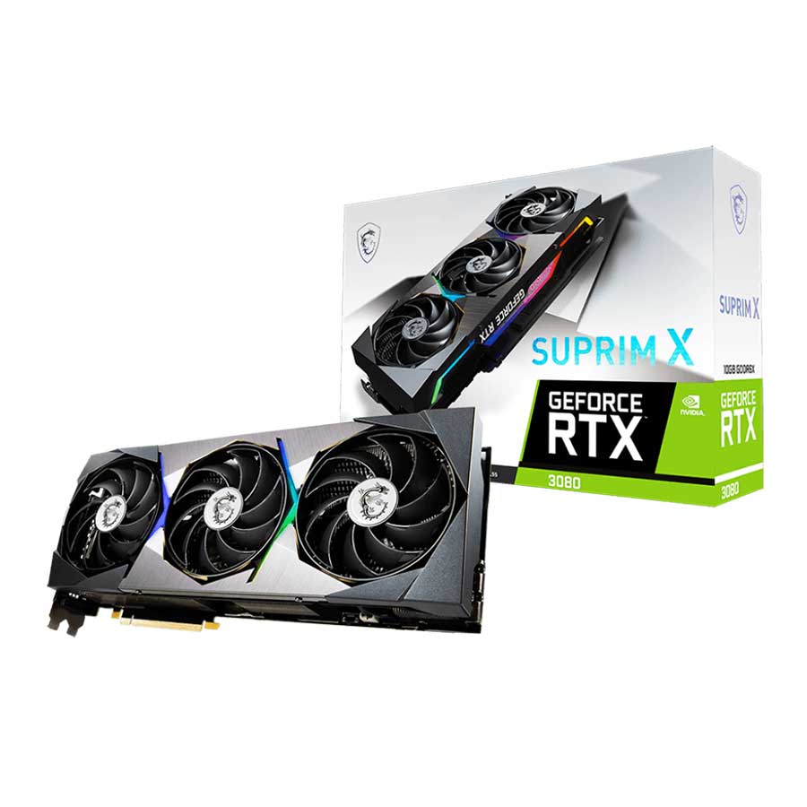 کارت گرافیک ام اس آی مدل GeForce RTX3080 SUPRIM X 10G GDDR6X