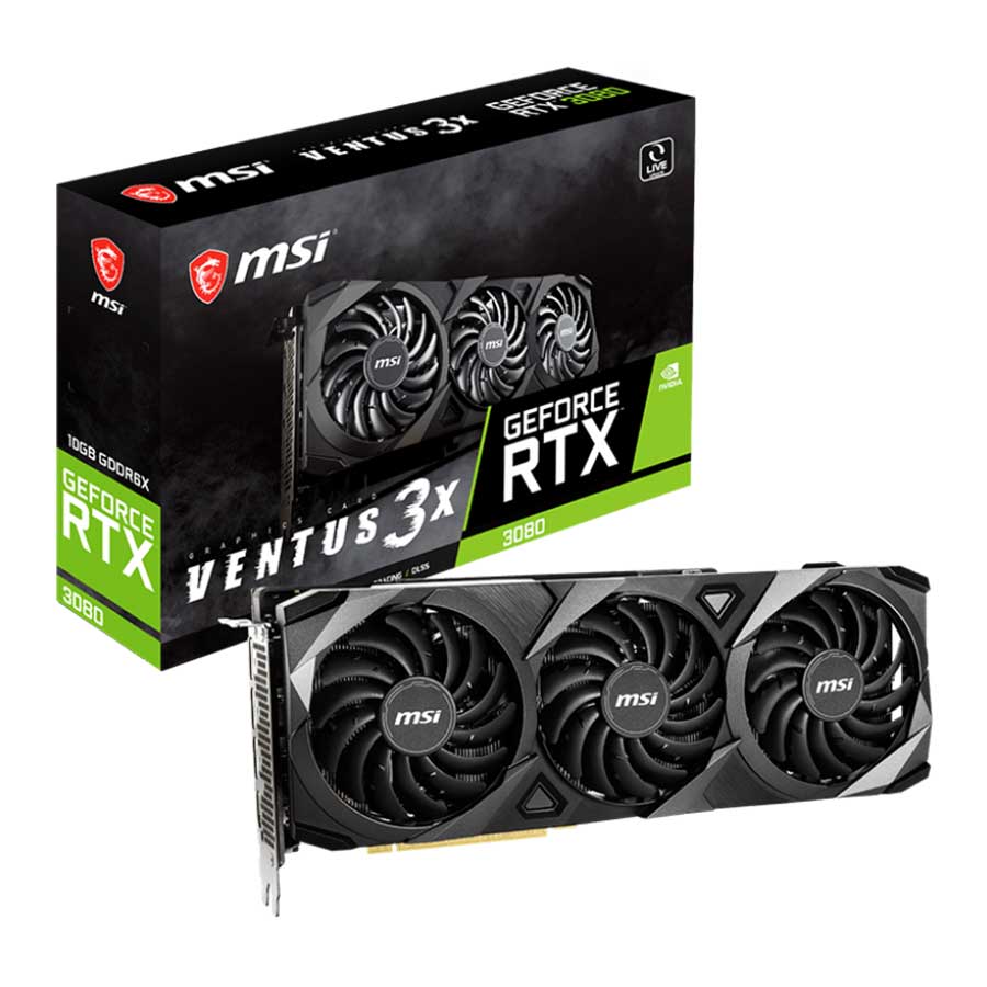 کارت گرافیک ام اس آی مدل GeForce RTX3080 VENTUS 3X 10G GDDR6X