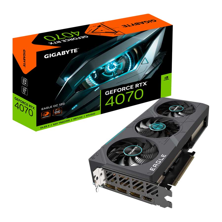 کارت گرافیک گیگابایت مدل GeForce RTX4070 EAGLE OC 12G GDDR6X