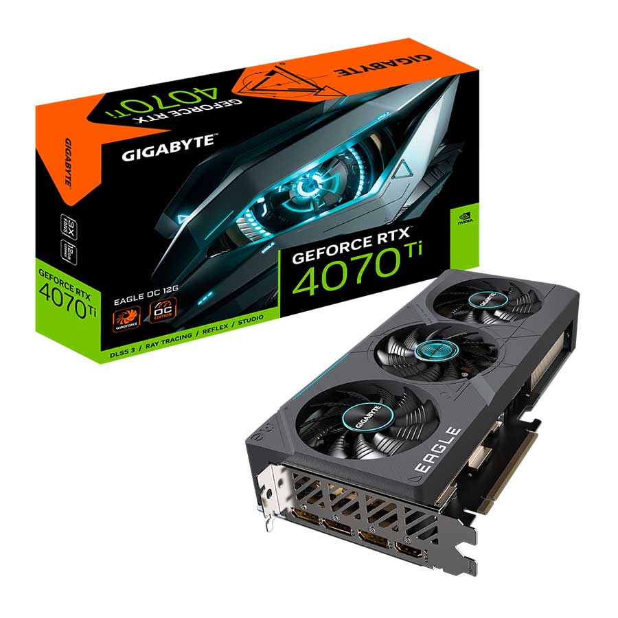 کارت گرافیک گیگابایت مدل GeForce RTX4070 Ti EAGLE OC 12G GDDR6X