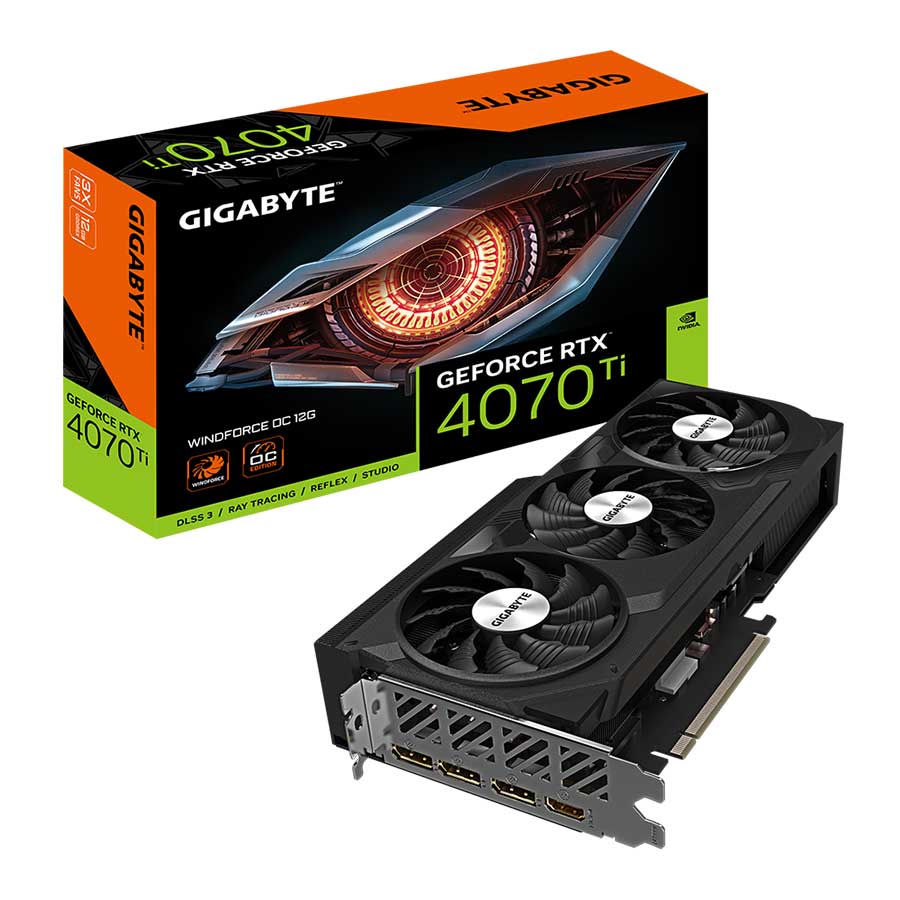 کارت گرافیک گیگابایت مدل GeForce RTX4070 Ti WINDFORCE OC 12G GDDR6X