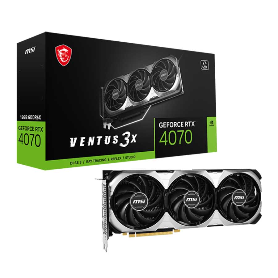 کارت گرافیک ام اس آی مدل GeForce RTX4070 VENTUS 3X 12G GDDR6X