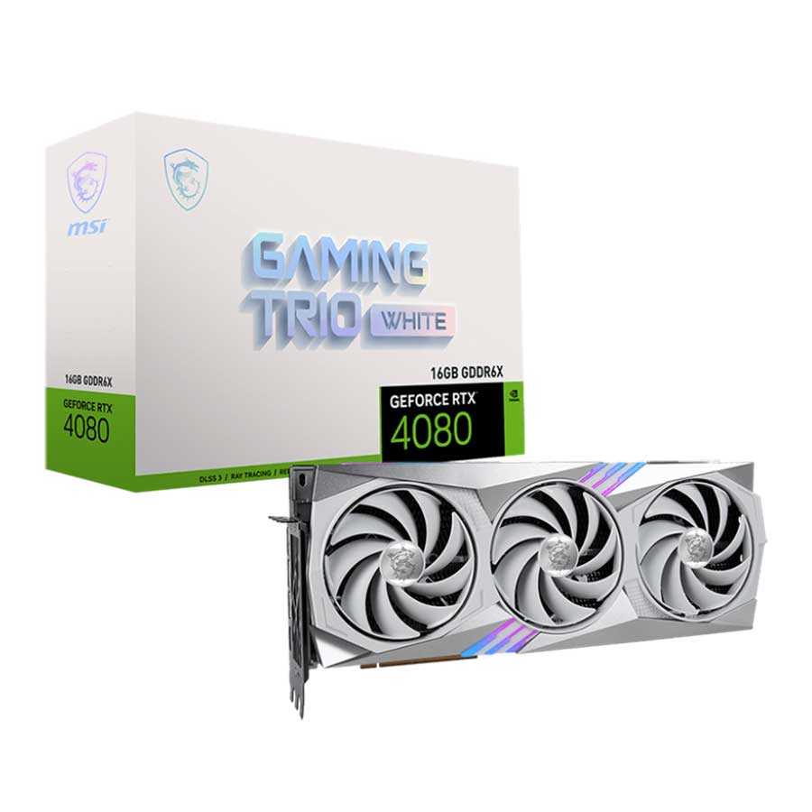 کارت گرافیک ام اس آی GeForce RTX4080 16GB GAMING TRIO WHITE GDDR6X