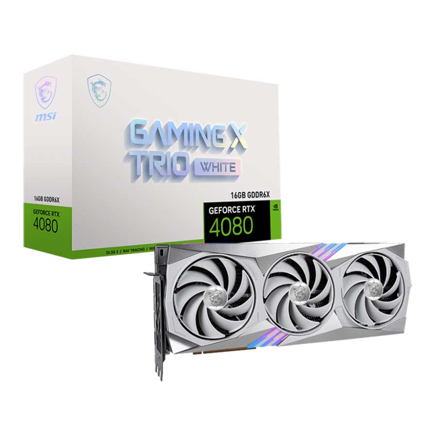 کارت گرافیک ام اس آی GeForce RTX4080 16GB GAMING X TRIO WHITE GDDR6X