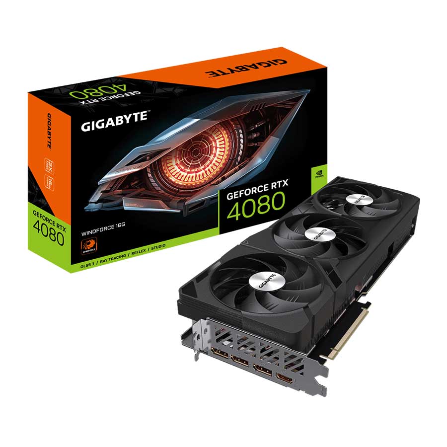 کارت گرافیک گیگابایت مدل GeForce RTX4080 16GB WINDFORCE GDDR6X