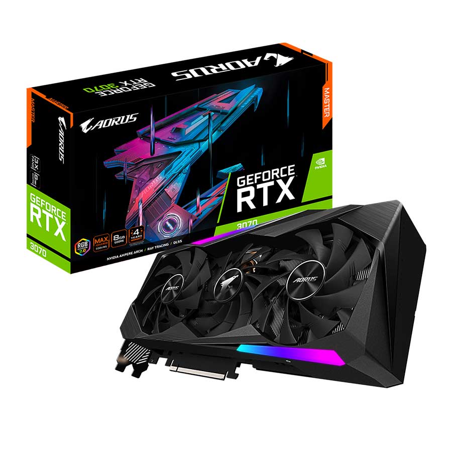 کارت گرافیک گیگابایت مدل AORUS GeForce RTX 3070 MASTER 8G GDDR6