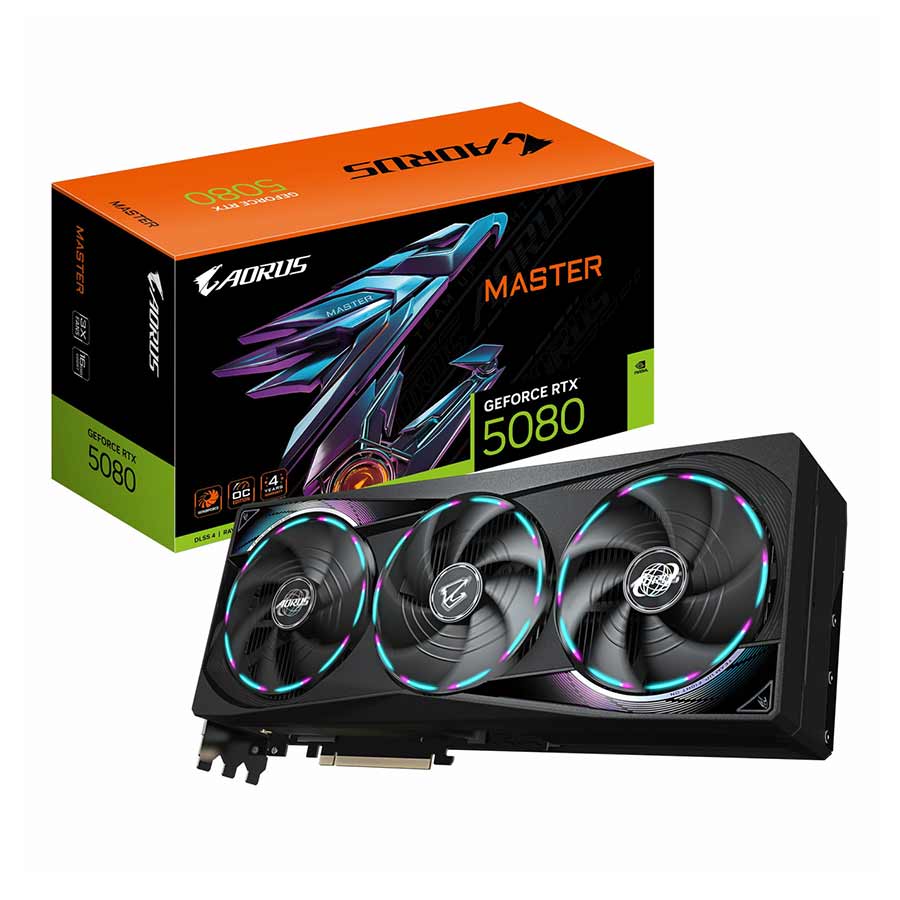 کارت گرافیک گیگابایت مدل AORUS GeForce RTX 5080 MASTER 16G GDDR7