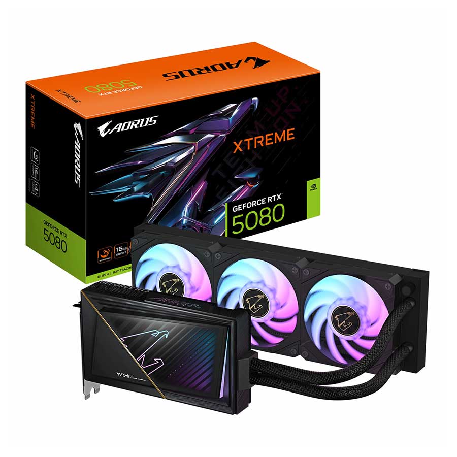 کارت گرافیک گیگابایت مدل AORUS Geforce RTX 5080 Xtreme Waterforce 16G GDDR7