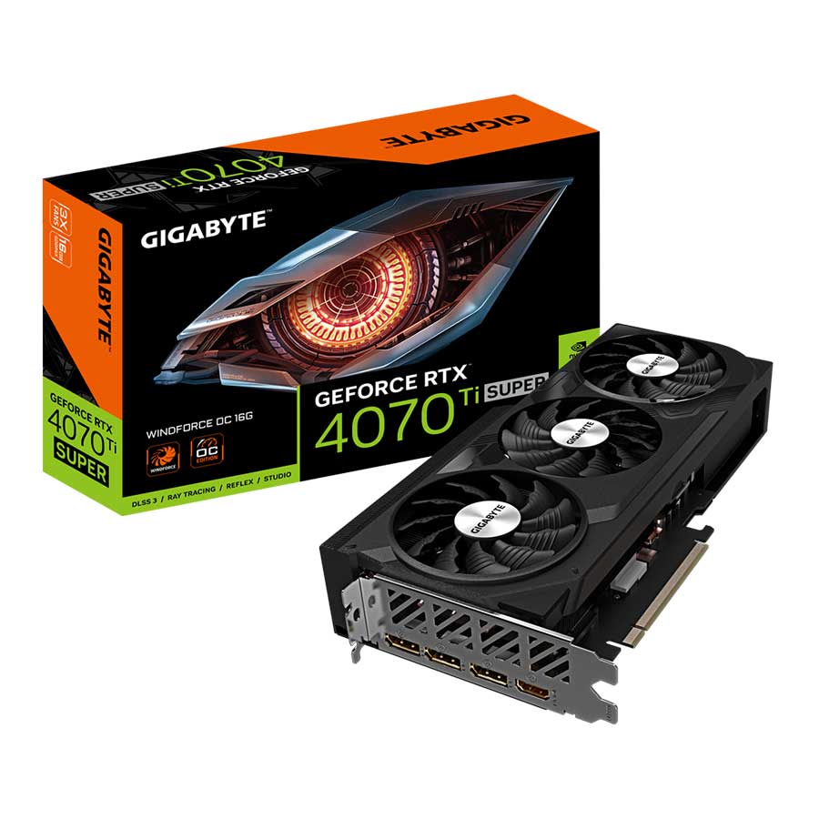 کارت گرافیک گیگابایت مدل GeForce RTX 4070 Ti SUPER WINDFORCE OC 16G GDDR6X