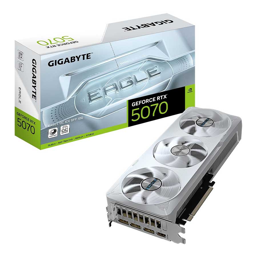 کارت گرافیک گیگابایت مدل GeForce RTX 5070 EAGLE OC ICE SFF 12G GDDR7