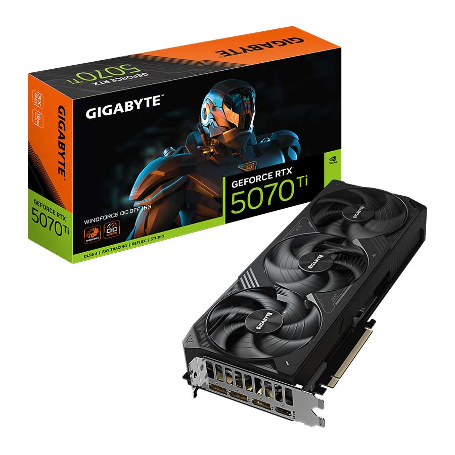 کارت گرافیک گیگابایت مدل GeForce RTX 5070 Ti WINDFORCE OC SFF 16G GDDR7
