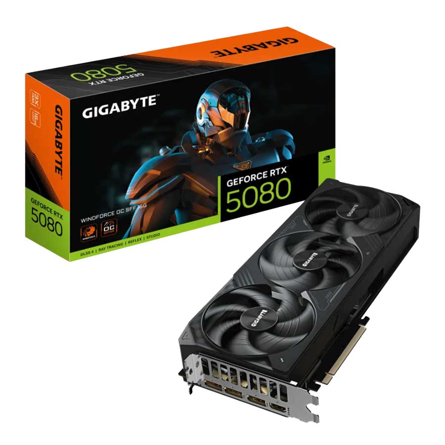 کارت گرافیک گیگابایت مدل RTX 5080 WINDFORCE OC SFF 16G GDDR7
