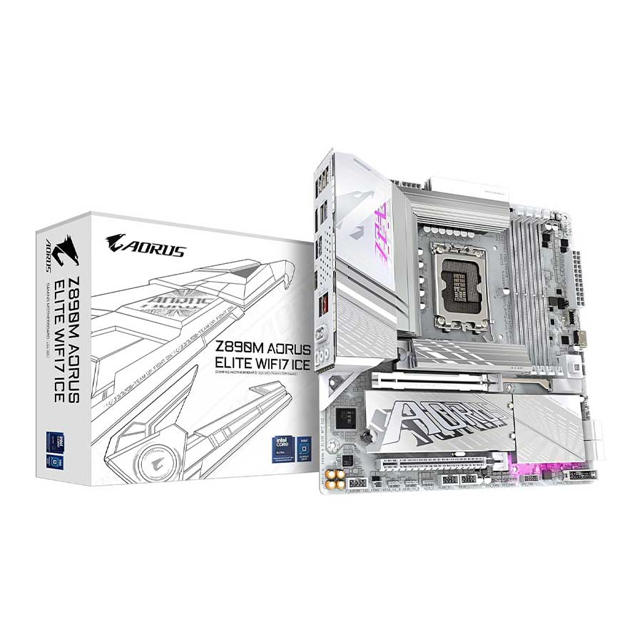 مادربرد گیگابایت مدل Z890M AORUS ELITE WIFI7 ICE DDR5