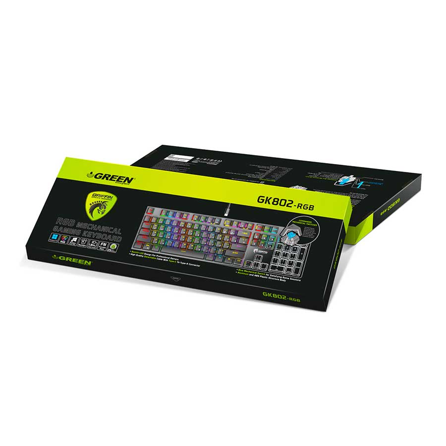 کیبورد گیمینگ باسیم گرین مدل GK802-RGB