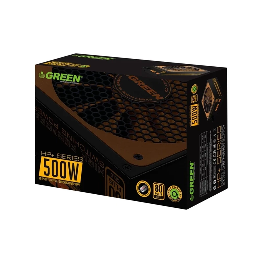 پاور کامپیوتر 500 وات نیمه ماژولار گرین مدل GP500B-HP Plus