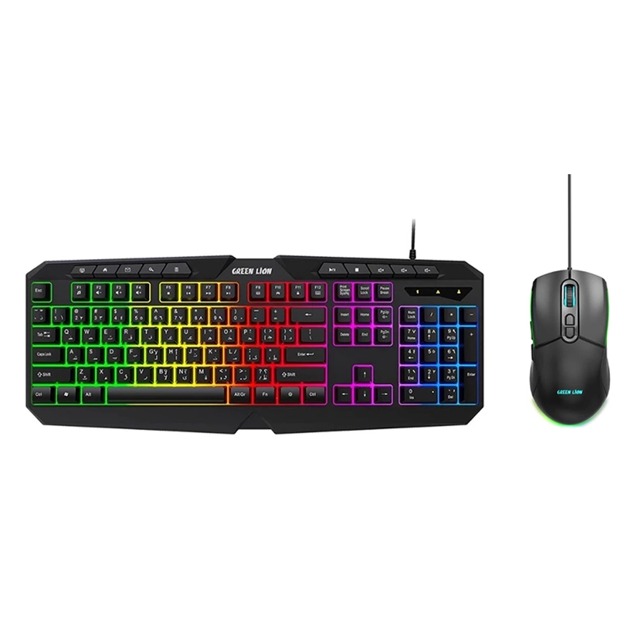 کیبورد و ماوس باسیم گرین لاین مدل GKM-400 RGB