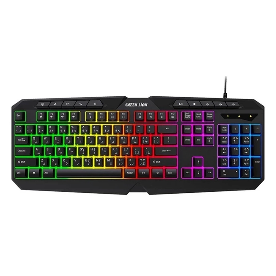 کیبورد و ماوس باسیم گرین لاین مدل GKM-400 RGB