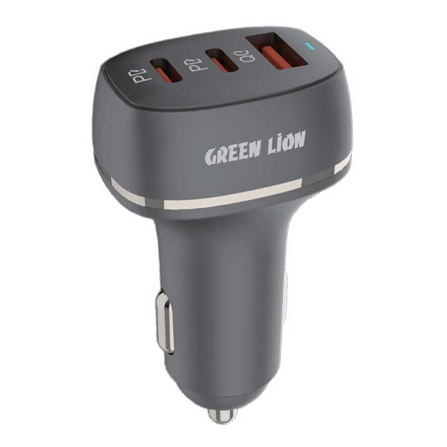 شارژر فندکی 3 پورت گرین لاین مدل GN2PD1QCLCCBK 50W