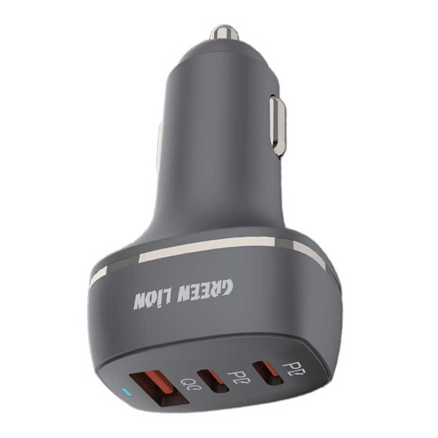 شارژر فندکی 3 پورت گرین لاین مدل GN2PD1QCLCCBK 50W