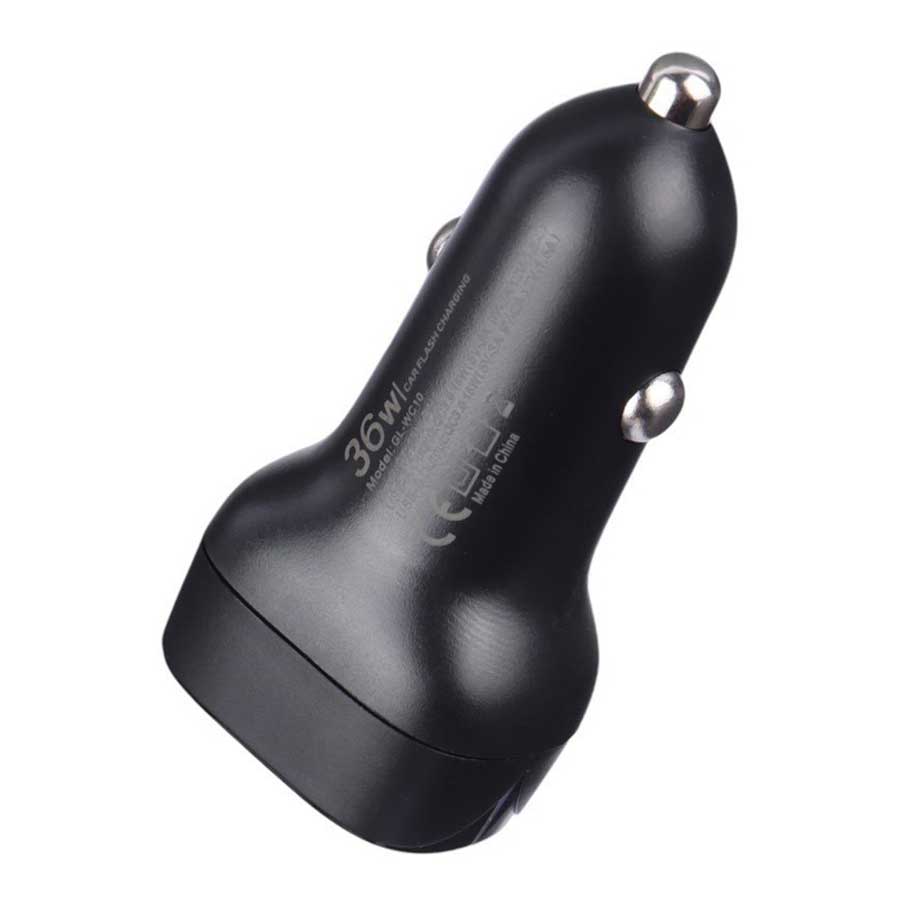 شارژر فندکی 2 پورت گرین لاین مدل GN36WQC3BK 36W