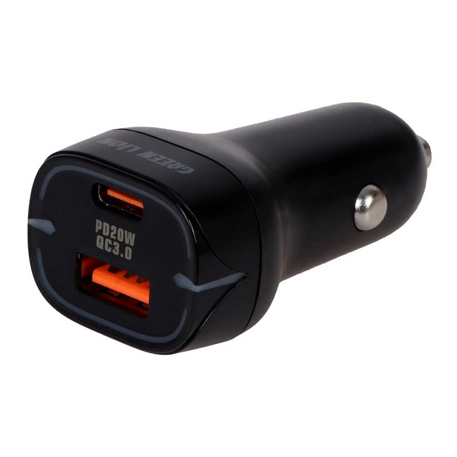 شارژر فندکی 2 پورت گرین لاین مدل GN38WPCTCCCBK 38W