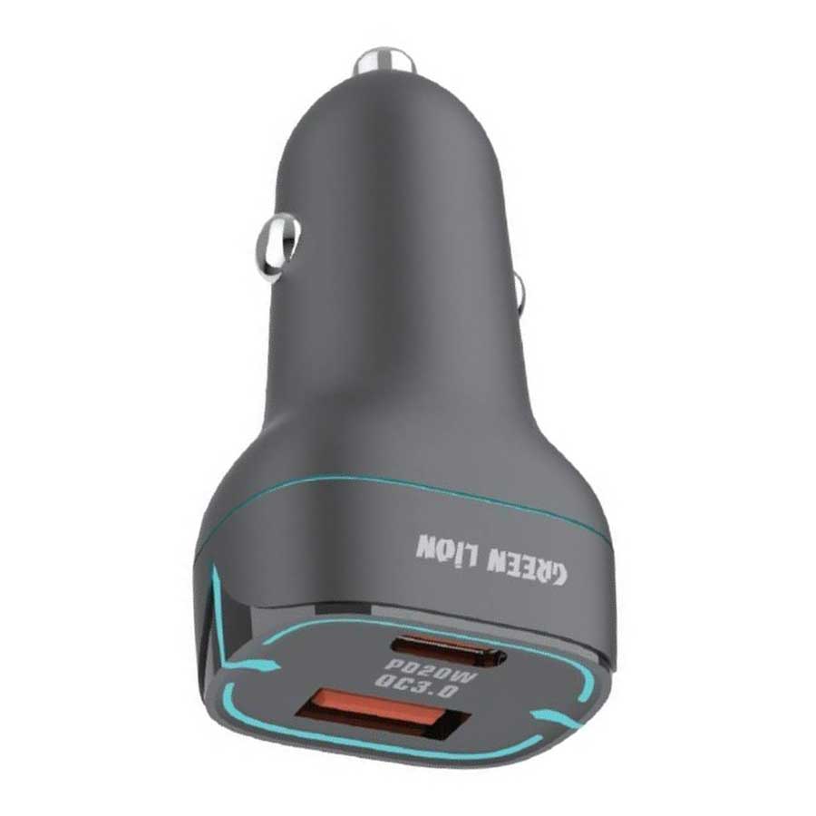 شارژر فندکی 2 پورت گرین لاین مدل GN38WPCTCCCBK 38W