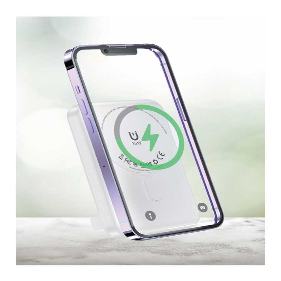 پاوربانک بی‌سیم گرین لاین مدل Lagos GNLAG10KPBBK 15W ظرفیت 10000mAH