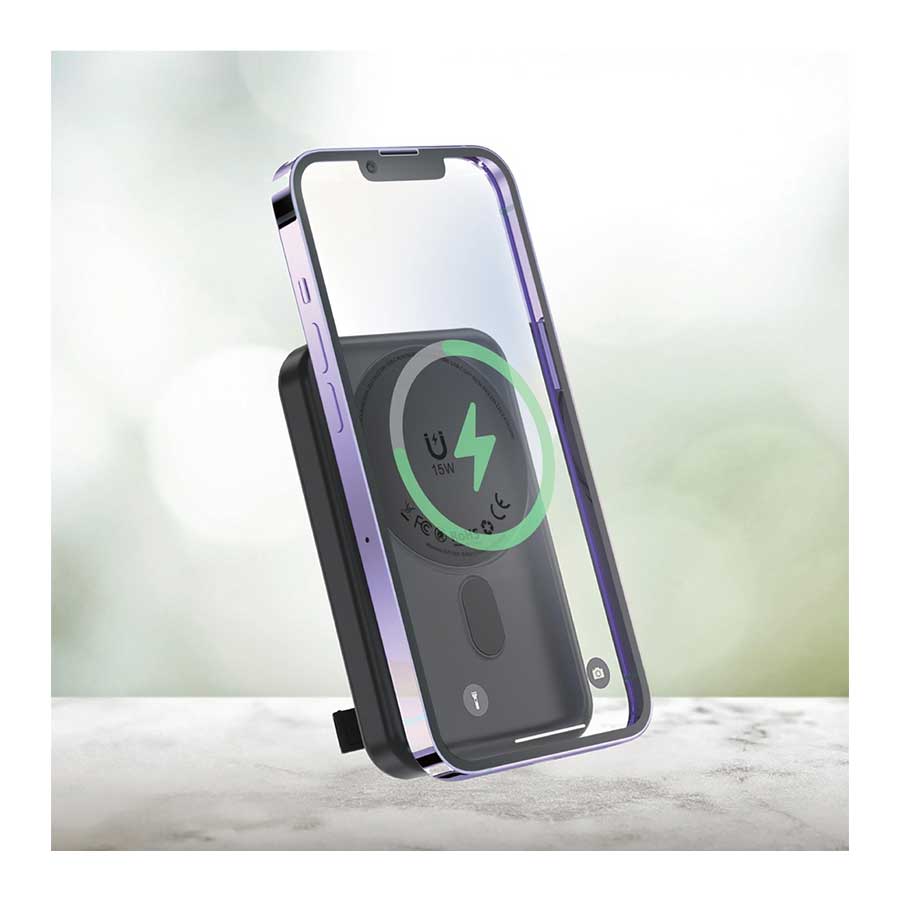 پاوربانک بی‌سیم گرین لاین مدل Lagos GNLAG10KPBBK 15W ظرفیت 10000mAH