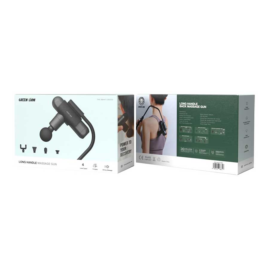ماساژور شارژی و تفنگی بدن گرین لاین مدل Long Handle GNLHMASGUNBK