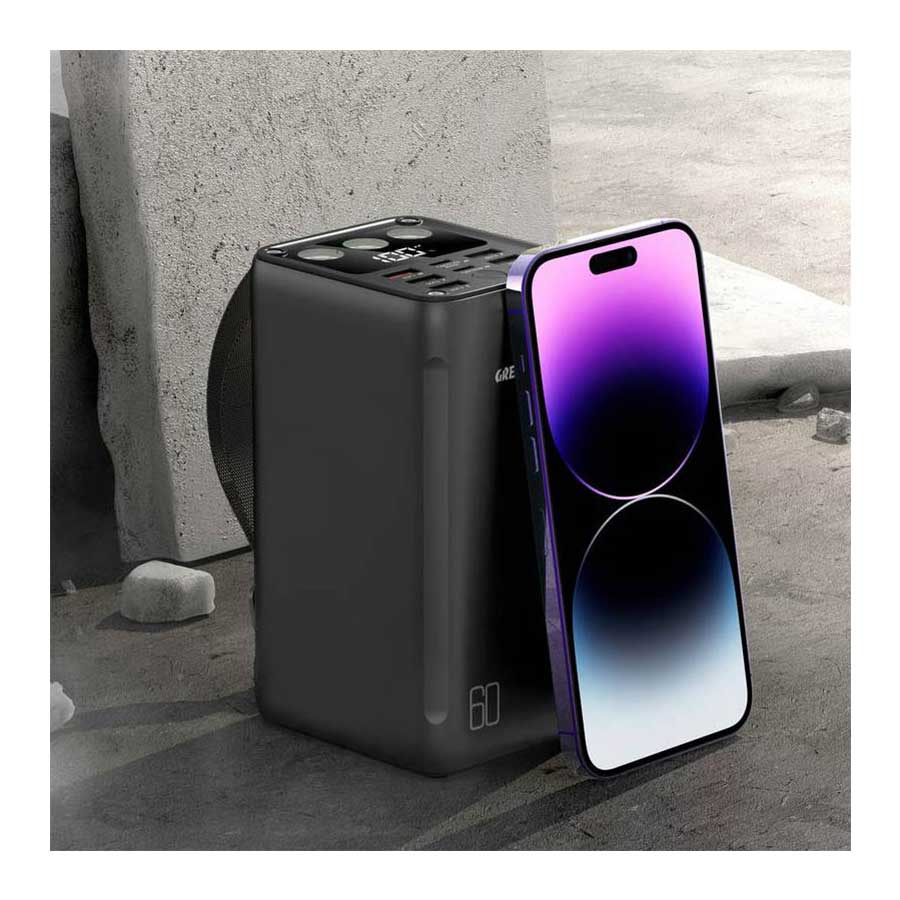 پاوربانک گرین لاین مدل Major GNMPB60KBK 22.5W ظرفیت 60000mAh