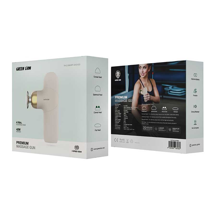 ماساژور شارژی و تفنگی بدن گرین لاین مدل Premium GNPMASGUNBG
