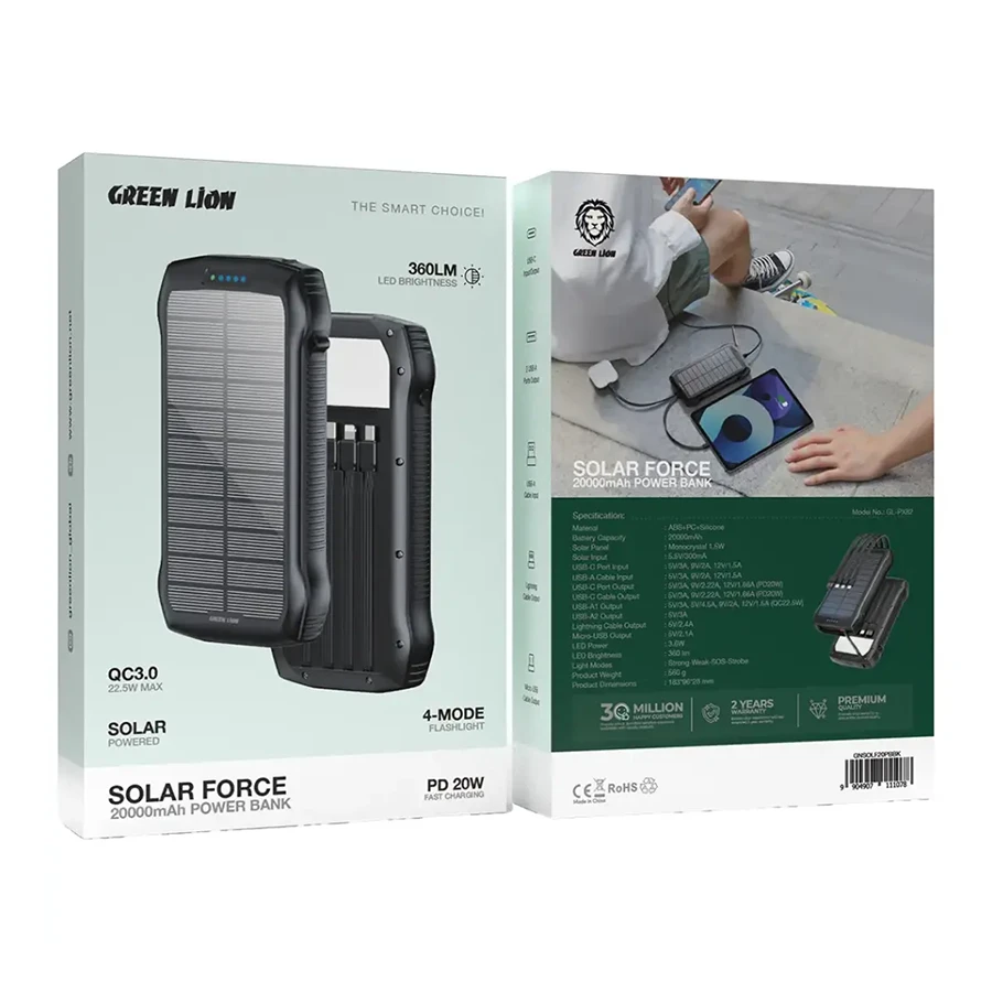 پاوربانک گرین لاین ظرفیت 20000mAh