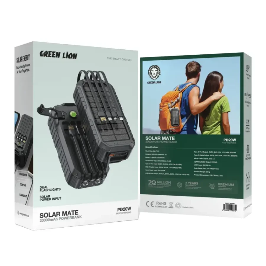 پاوربانک گرین لاین ظرفیت 20000mAh