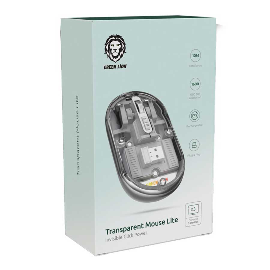 ماوس بی‌سیم گرین لاین مدل Transparent Lite