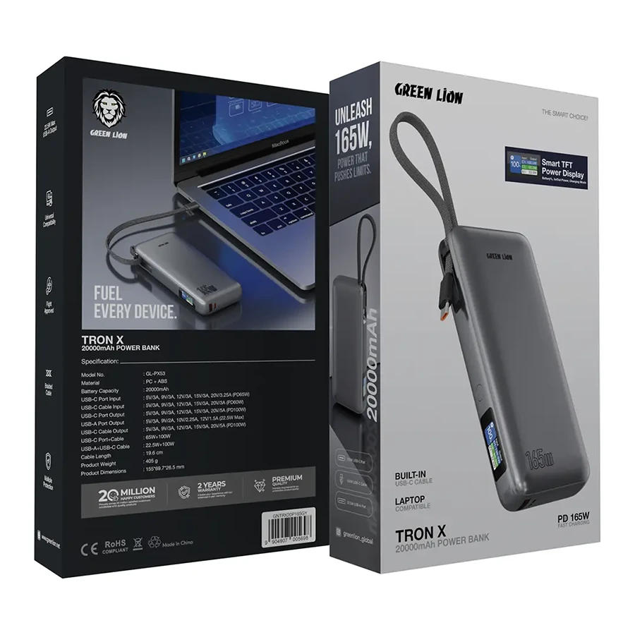 پاوربانک گرین لاین ظرفیت 20000mAh