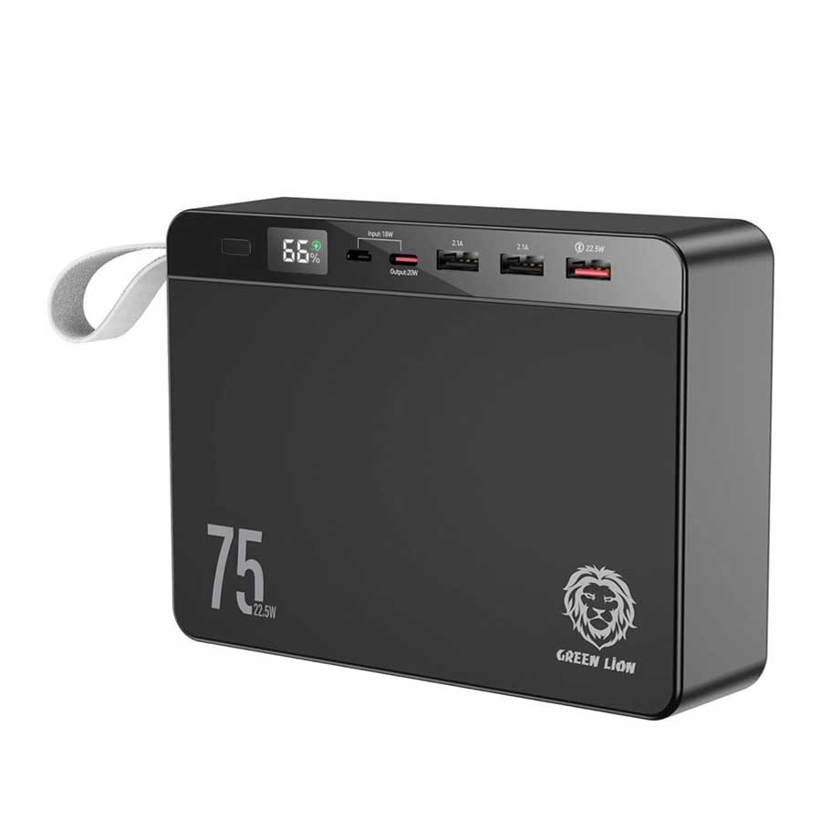 پاوربانک گرین لاین مدل Volt Mega Capacity 22.5W ظرفیت 75000mAh