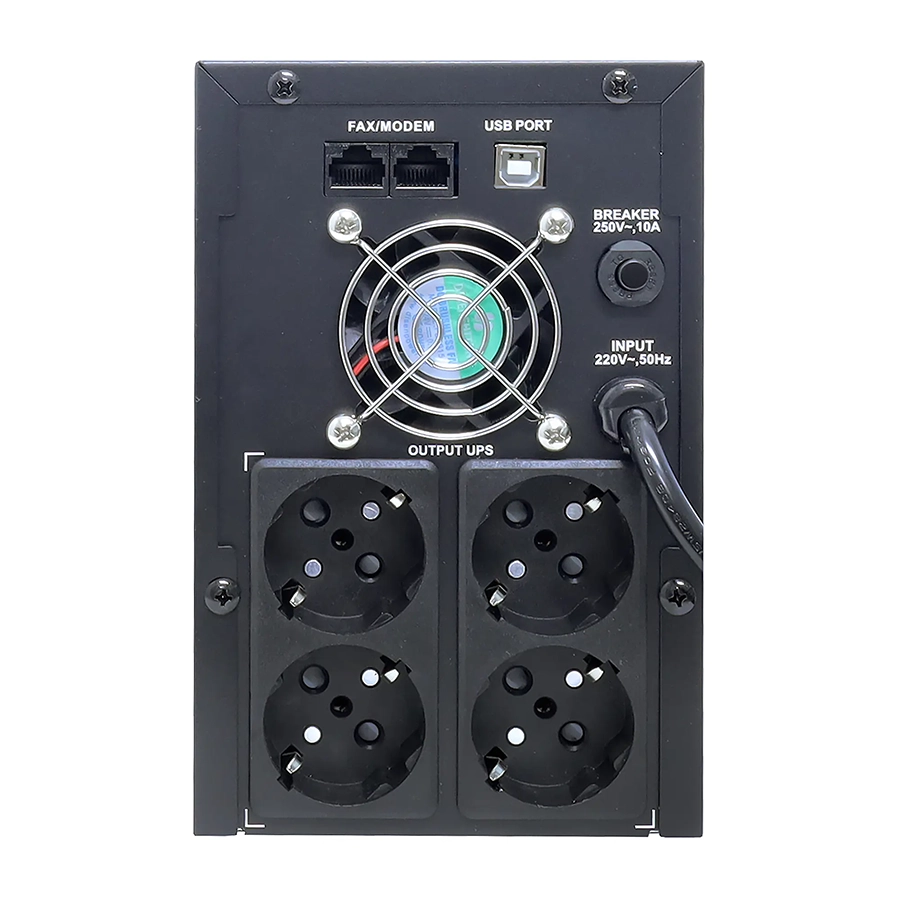 دستگاه یو پی اس و برق اضطراری هایک ویژن مدل DS-UPS2000 توان 600 ولت آمپر