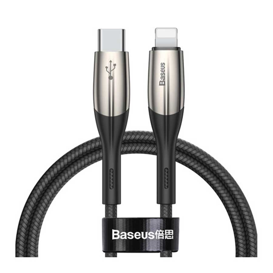 کابل تبدیل 2 متری USB-C به لایتنینگ باسئوس مدل Horizontal CATLSP-B01