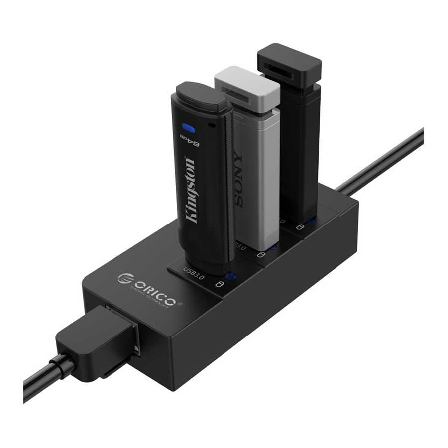 هاب USB 3.0 چهار پورت اوریکو مدل HR01-U3-V1-BK-BP